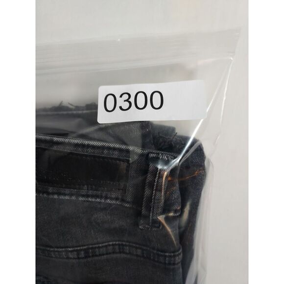 Bershka Women's 00 Super High Rise Cropped Raw Hem Black Denim Jeans - Picture 9 of 9